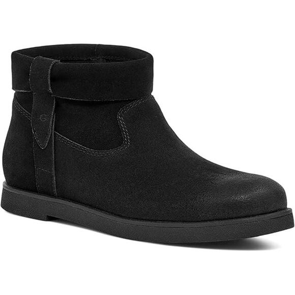 UGG Josefene Womens Cuff Ankle Boots Booties Black Suede Size 9 New 1130525 - Picture 1 of 13